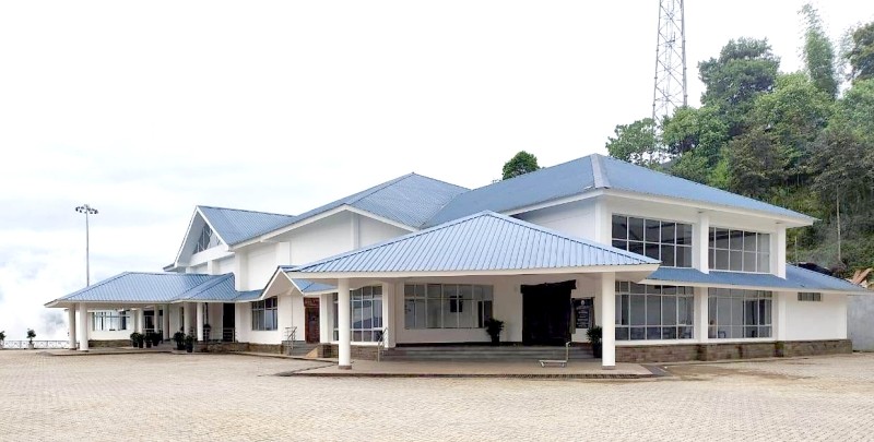 Front view of the new state banquet hall at Chief Minister’s Residential Complex Kohima inaugurated on July 29.